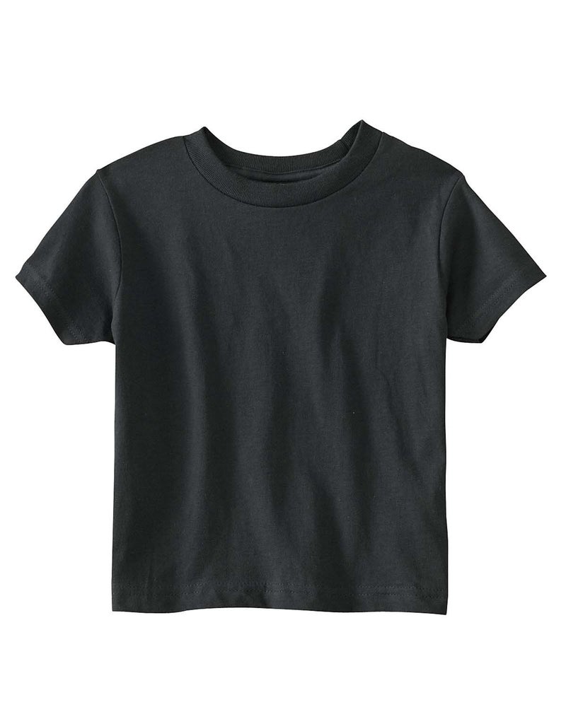 RABBIT SKINS 5.5 oz. Jersey Short-Sleeve T-Shirt (RS3301) Black, 3T - Image 2